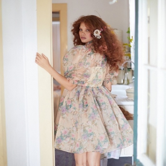 Selkie Dresses & Skirts - Selkie Cherry Blossom Royal Puff Dress